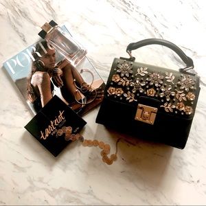 ✨ ALDO Jeweled Floral Rhinestone Purse w Strap ✨
